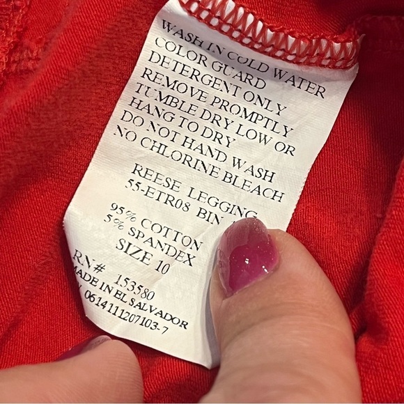 Eleanor Rose Little Red Riding hood 2 pc outfit tunic leggings size 8-10 - Picture 4 of 9